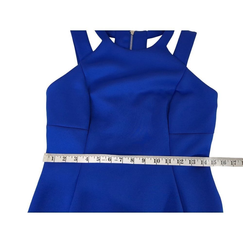 Calvin‎ Klein Dress Womens 8 Royal Blue Shift Sleeveless Cut Out Form Fit - Picture 13 of 14